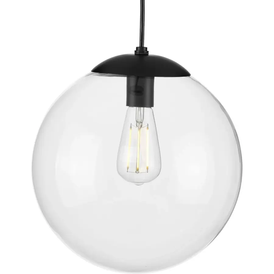 Atwell 12-Inch Clear Glass Globe Pendant Light - Image 3