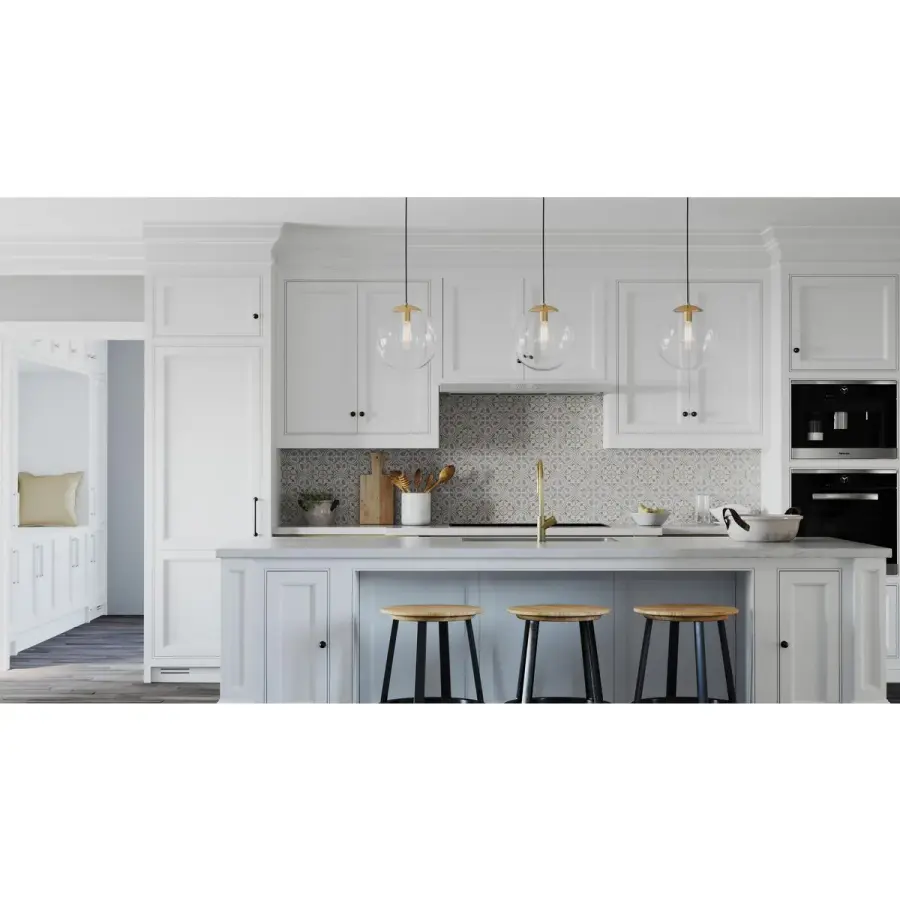 Atwell 12-Inch Clear Glass Globe Pendant Light - Image 4