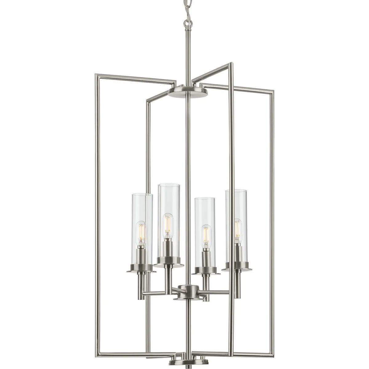 Kellwyn Four-Light Clear Glass Foyer Pendant