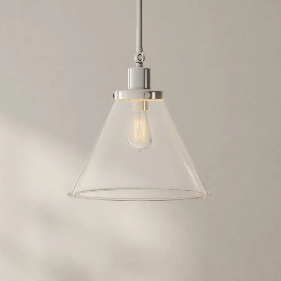 Hinton Collection One-Light Seeded Glass Hanging Pendant - Image 2