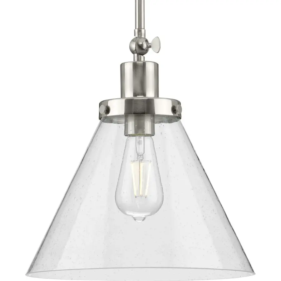 Hinton Collection One-Light Seeded Glass Hanging Pendant - Image 3