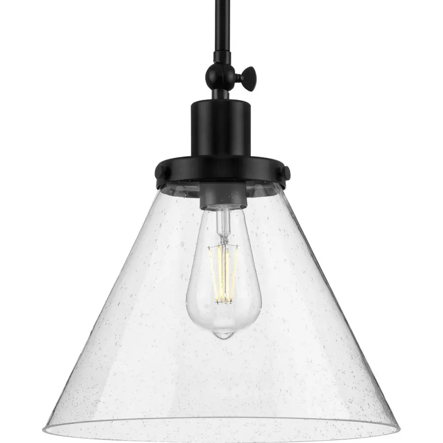 Hinton Collection One-Light Seeded Glass Hanging Pendant - Image 5