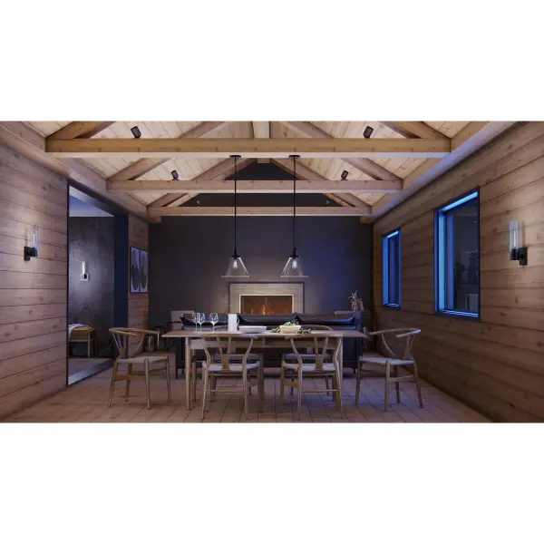 Hinton Collection One-Light Seeded Glass Hanging Pendant - Image 9