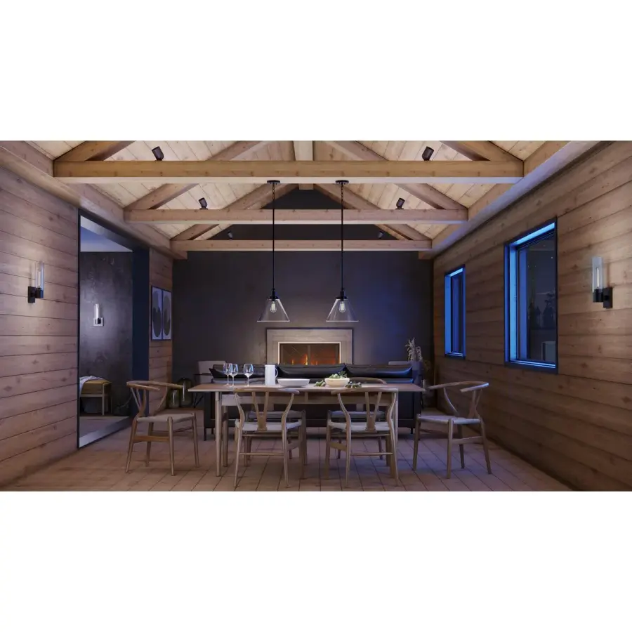 Hinton Collection One-Light Seeded Glass Hanging Pendant - Image 9