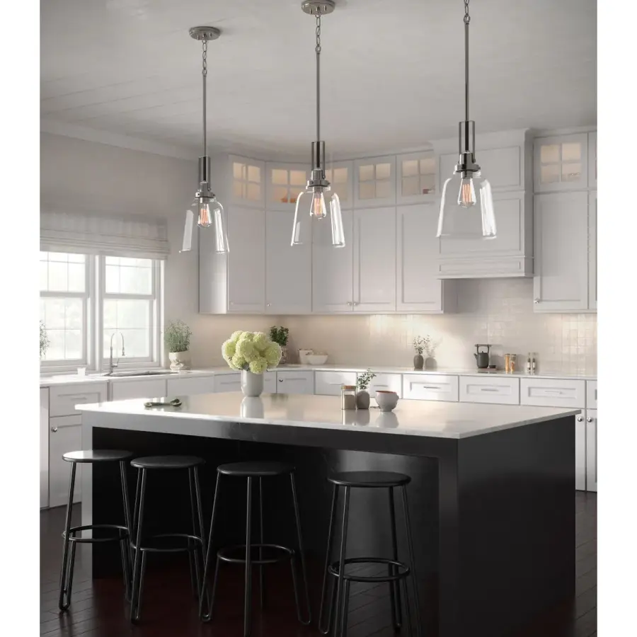 Rushton Clear Glass Hanging Pendant Light - Image 3