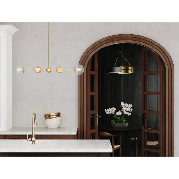 Bold Industrial Statement with Five-Light Drama - Image 3