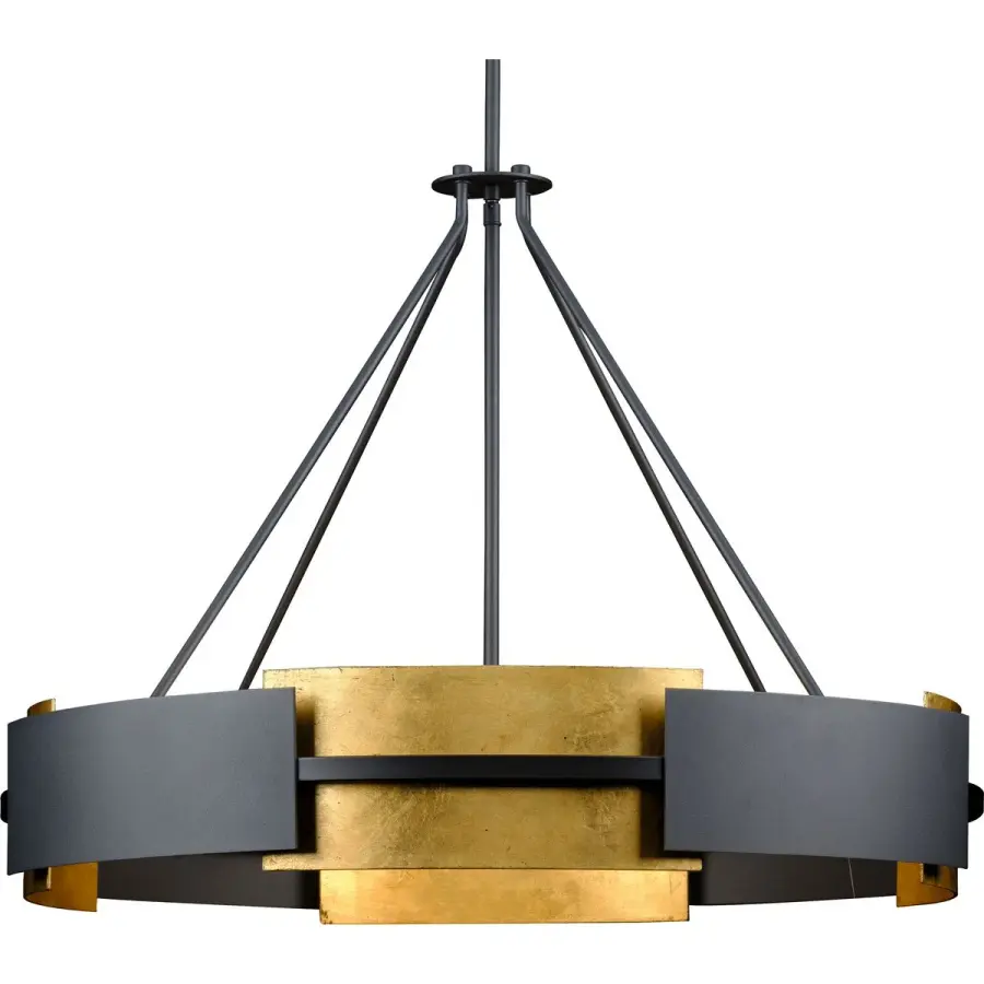 Bold Industrial Statement Piece with Six-Light Drama - Image 3