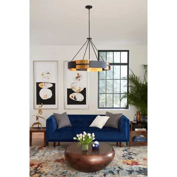 Bold Industrial Statement Piece with Six-Light Drama - Image 5