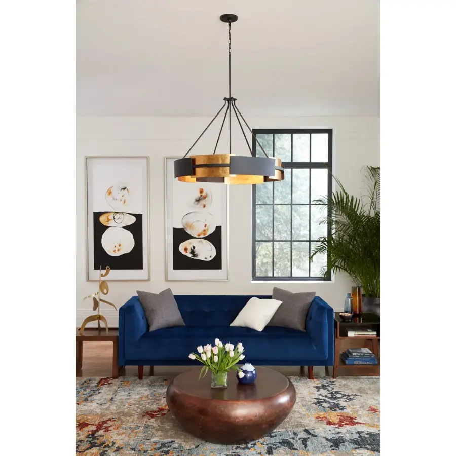 Bold Industrial Statement Piece with Six-Light Drama - Image 5