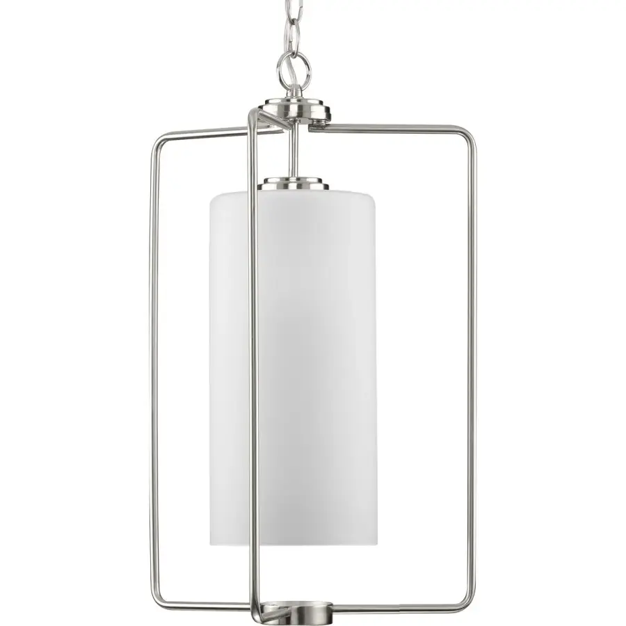Merry Collection One-Light Etched Glass Foyer Pendant - Image 1
