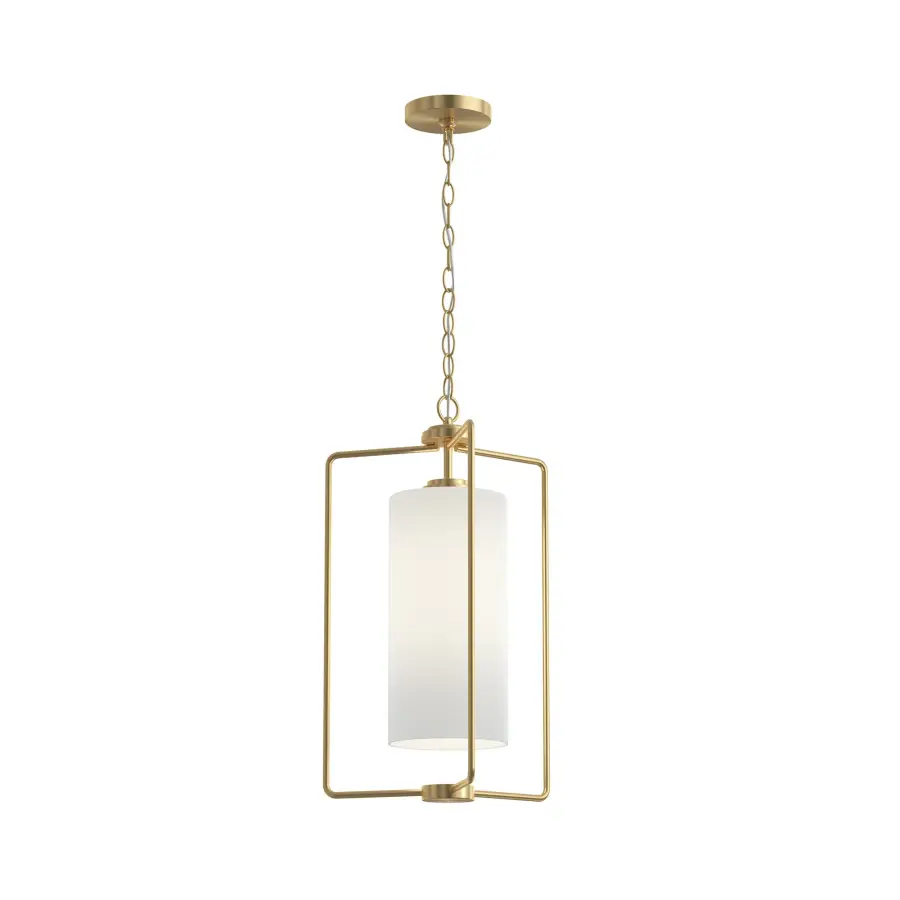 Merry Collection One-Light Etched Glass Foyer Pendant - Image 3
