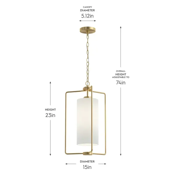 Merry Collection One-Light Etched Glass Foyer Pendant - Image 6