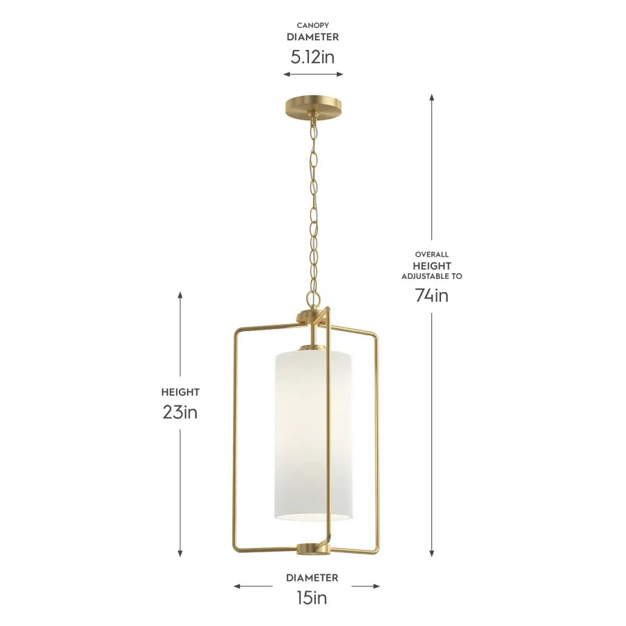 Merry Collection One-Light Etched Glass Foyer Pendant - Image 6