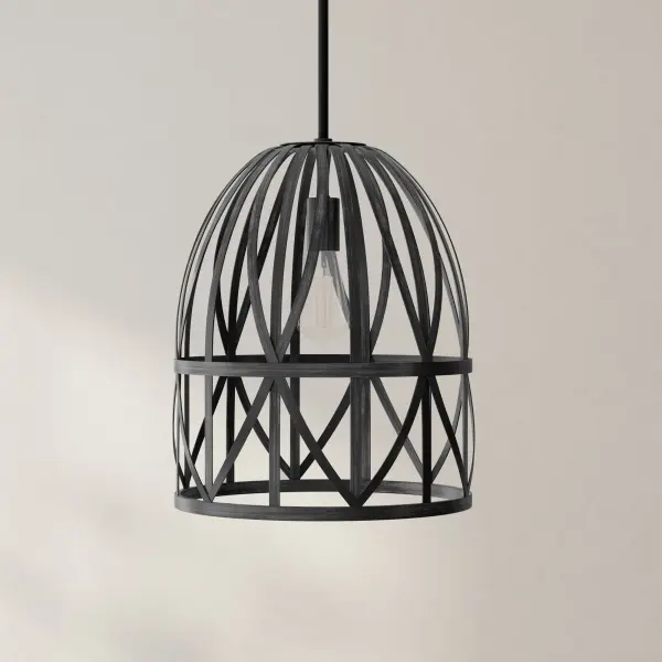 The Chastain pendant combines natural bleached oak with a distinctive basket weave design, creating a relaxed coastal aesthetic. Perfect for kitchens and dining areas, this fixture adds textural interest while maintaining a light, airy feel.