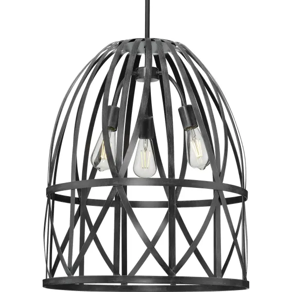 The Chastain pendant combines bleached oak basketweave texture with three-light functionality, creating a perfect blend of coastal charm and farmhouse appeal. Its natural materials and neutral finish make it versatile across design styles. - alternate view