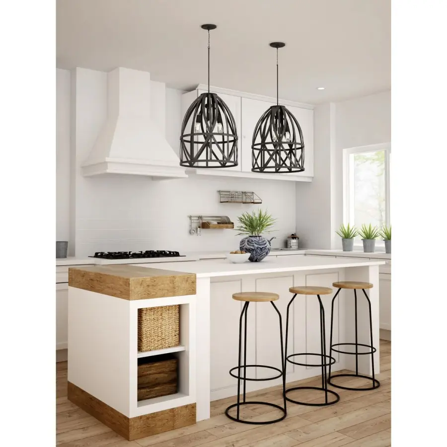 Chastain Three-Light Basket Pendant - Image 4