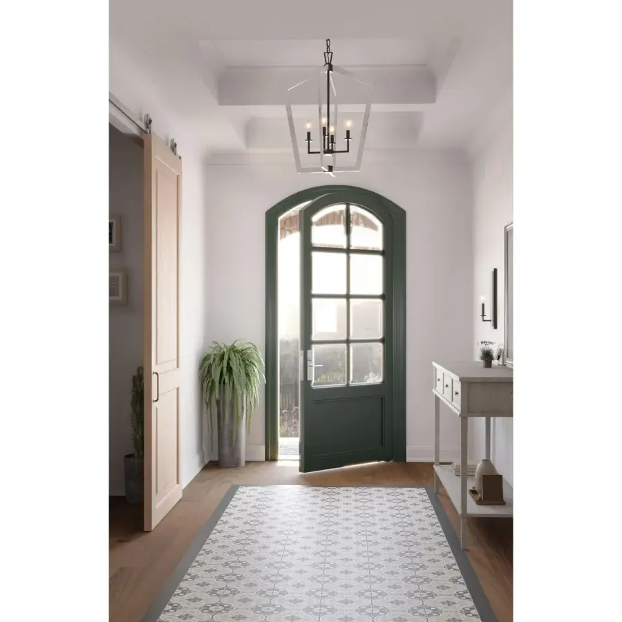 Stunning Four-Light Foyer Statement Piece with Coastal Farmhouse Charm - Image 3