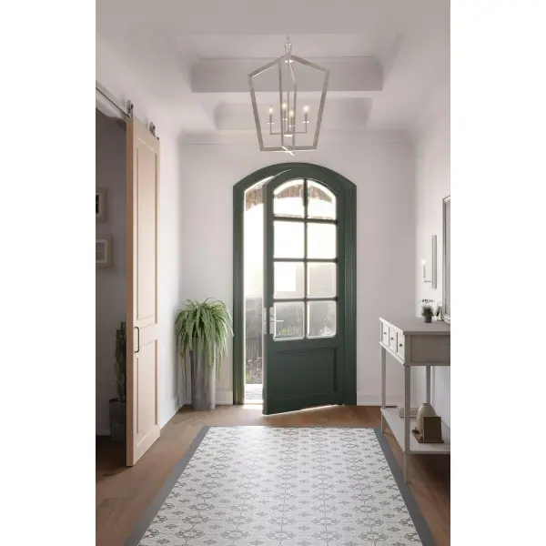 Stunning Four-Light Foyer Statement Piece with Coastal Farmhouse Charm - Image 4