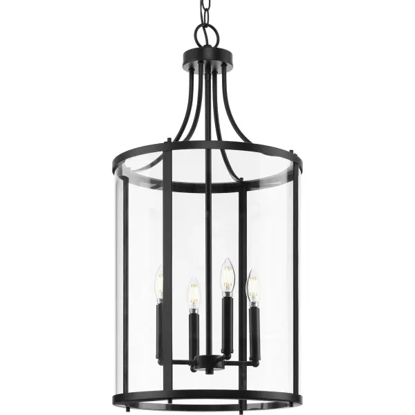 The Gilliam Collection combines transitional elegance with farmhouse charm, featuring a four-light configuration ideal for entryways and dining spaces. Its brushed nickel finish offers timeless appeal.