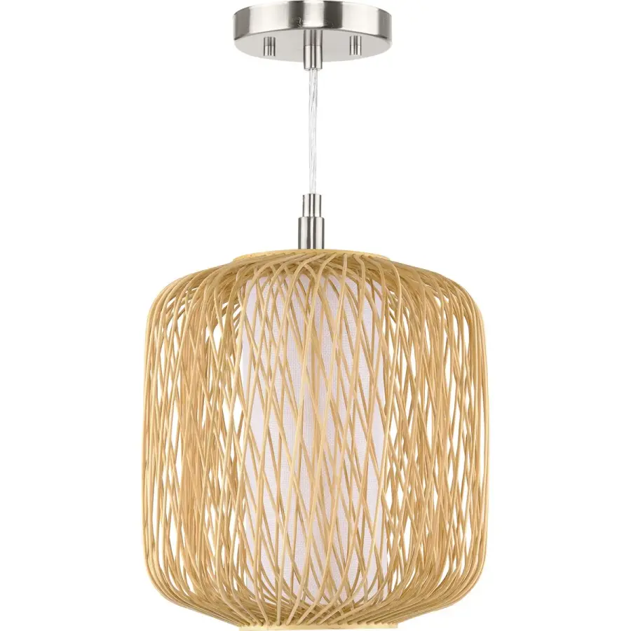 Cordova One-Light Mini-Pendant in Natural Rattan - Image 2
