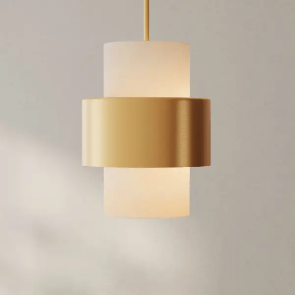 Sophisticated Linen Pendant Blends Contemporary Style with Warm Ambiance - Image 2