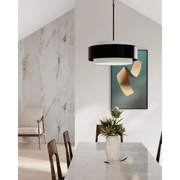 Sophisticated Three-Light Pendant with Luxe Industrial Appeal - Image 4