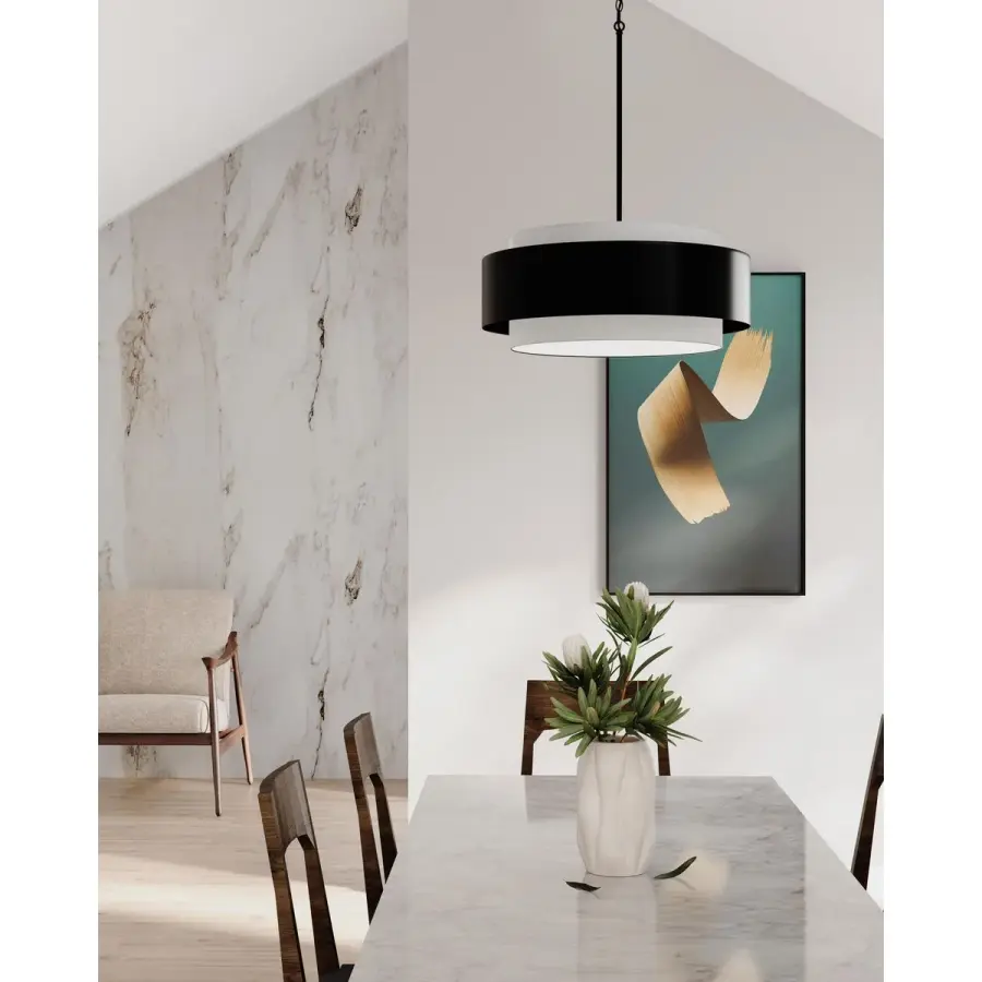 Sophisticated Three-Light Pendant with Luxe Industrial Appeal - Image 4