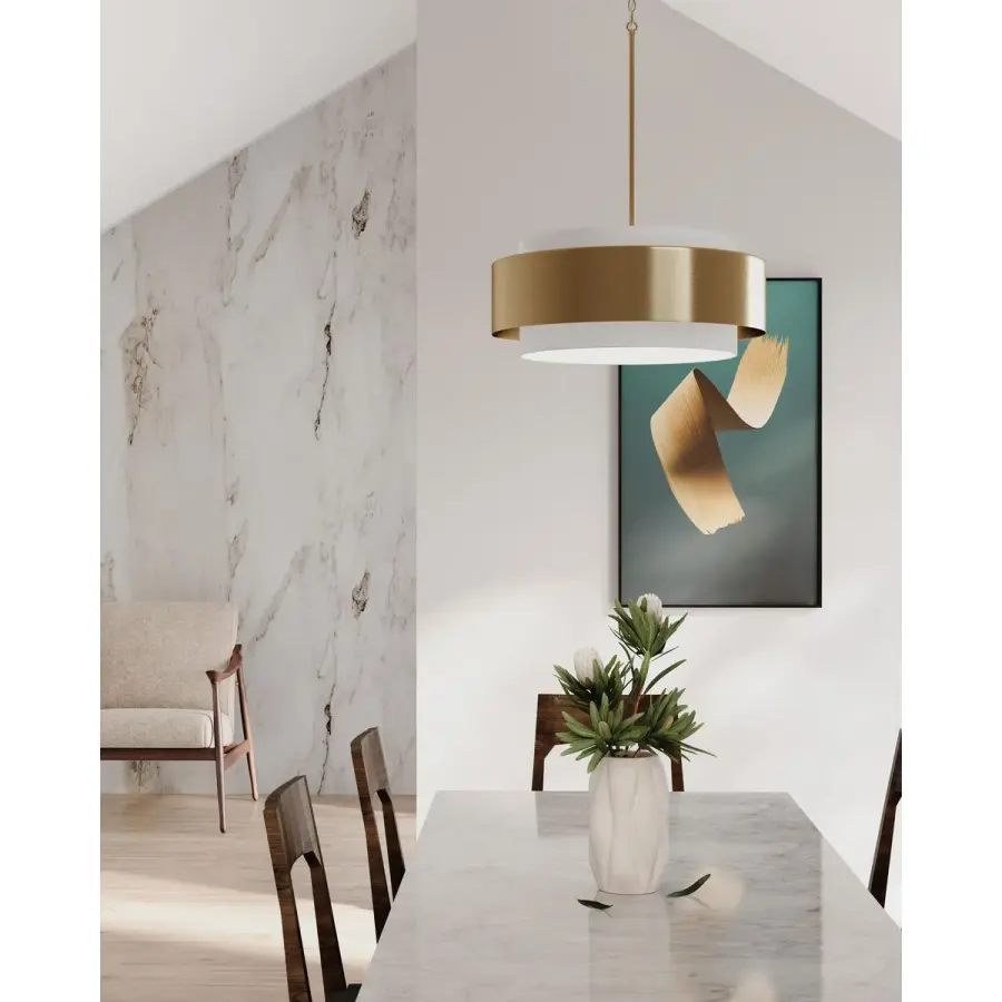 Sophisticated Three-Light Pendant with Luxe Industrial Appeal - Image 5