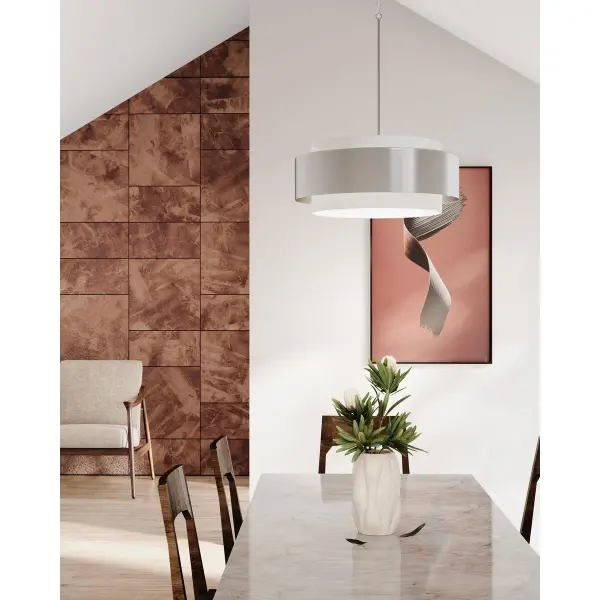 Sophisticated Three-Light Pendant with Luxe Industrial Appeal - Image 6
