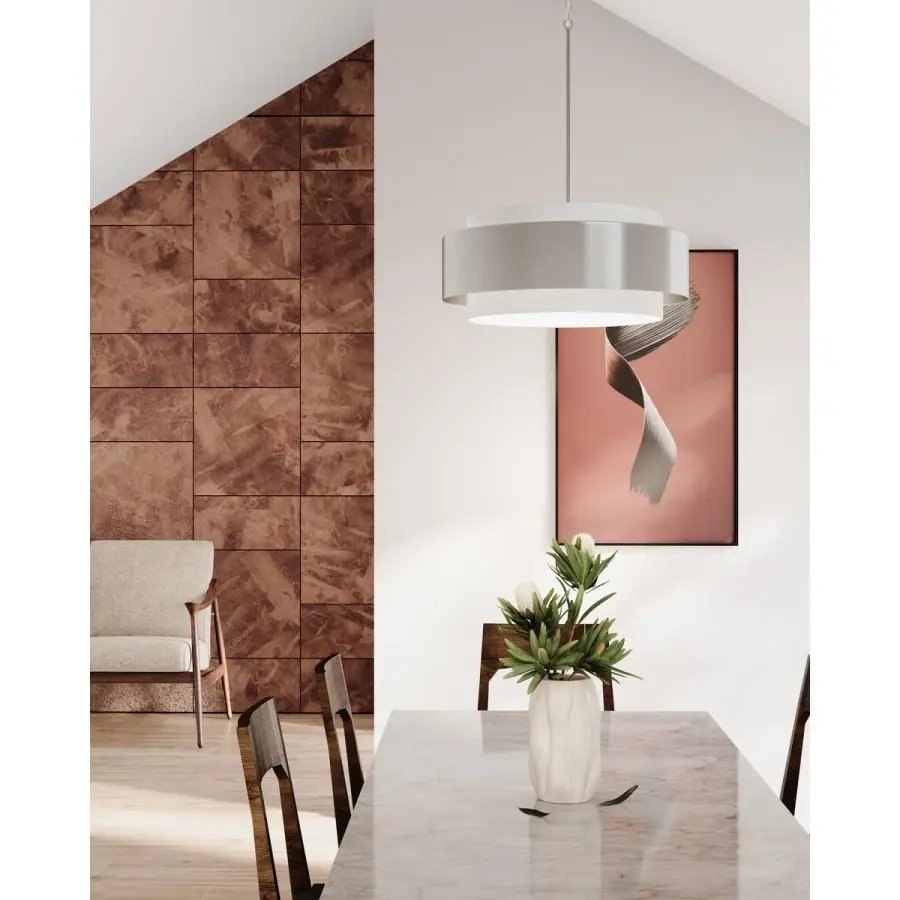 Sophisticated Three-Light Pendant with Luxe Industrial Appeal - Image 6