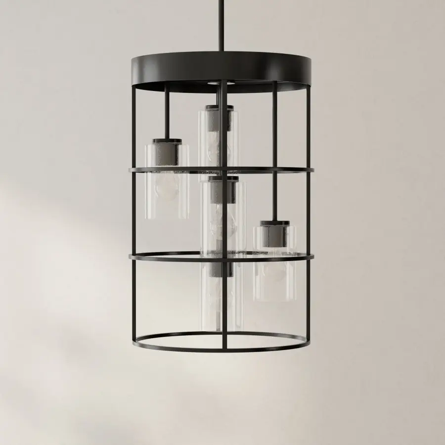 Modern Farmhouse Statement Piece with Five-Light Drama - Image 1