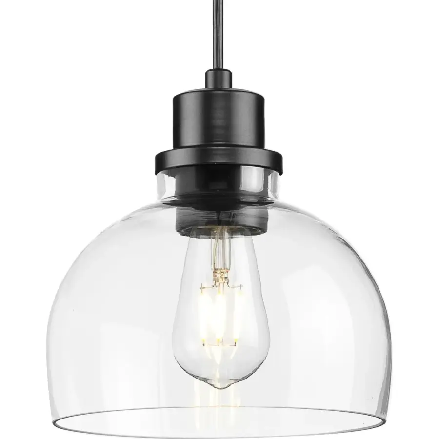 Garris Collection One-Light Clear Glass Mini-Pendant - Image 1