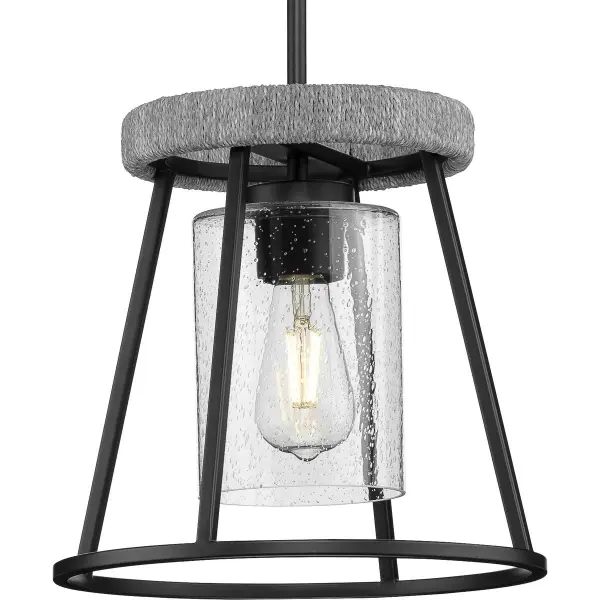 Laramie One-Light Clear Seeded Glass Pendant - Image 1