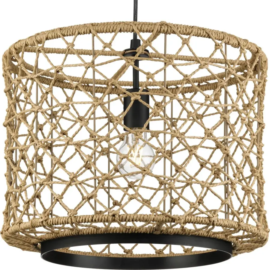 Chandra One-Light Woven Pendant - Image 1