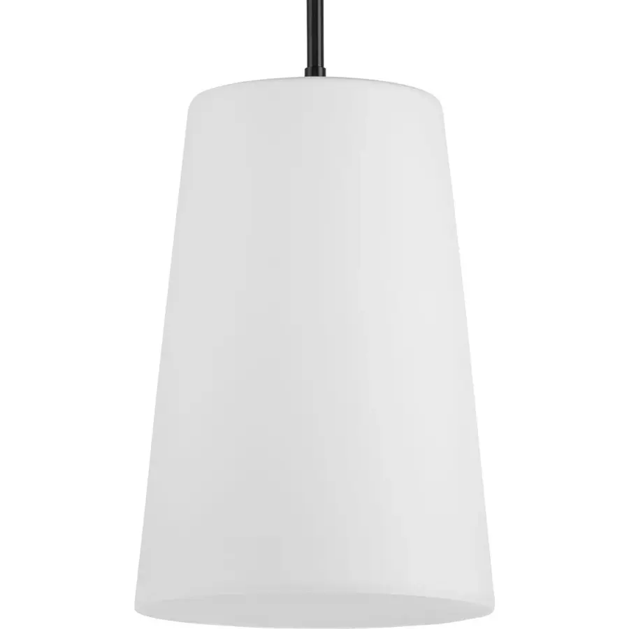 Clarion One-Light Etched White Pendant - Image 1