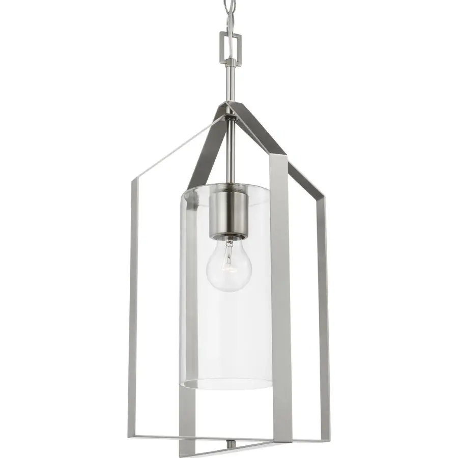 Vertex One-Light Clear Glass Foyer Pendant - Image 2