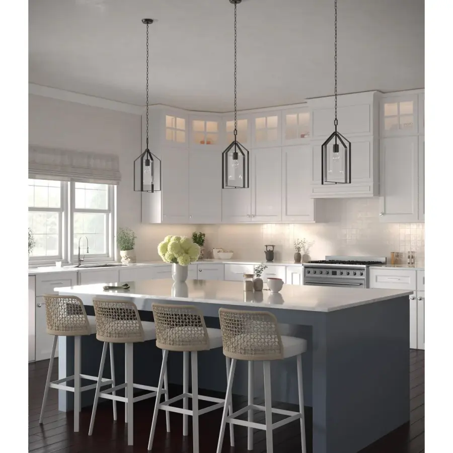 Vertex One-Light Clear Glass Foyer Pendant - Image 4