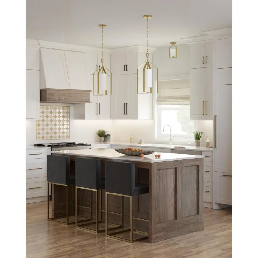 Vertex One-Light Etched White Foyer Pendant - Image 4