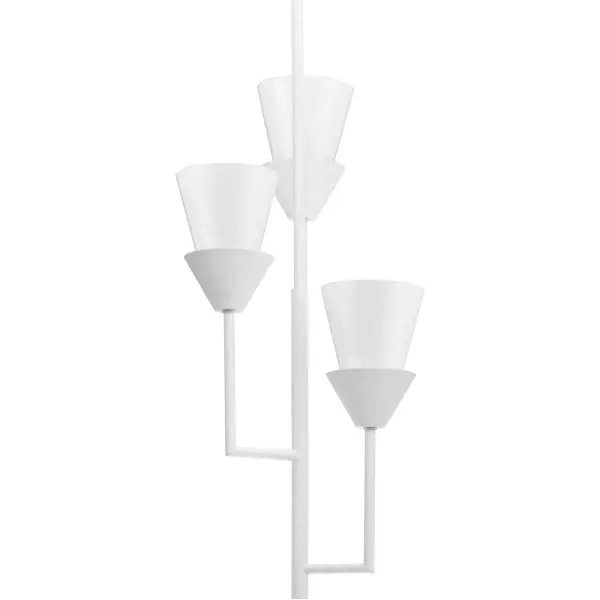 Pinellas Three-Light Pendant in White Plaster - Image 1