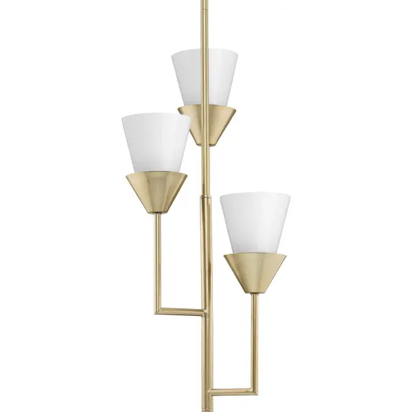 Pinellas Three-Light Pendant in White Plaster - Image 2