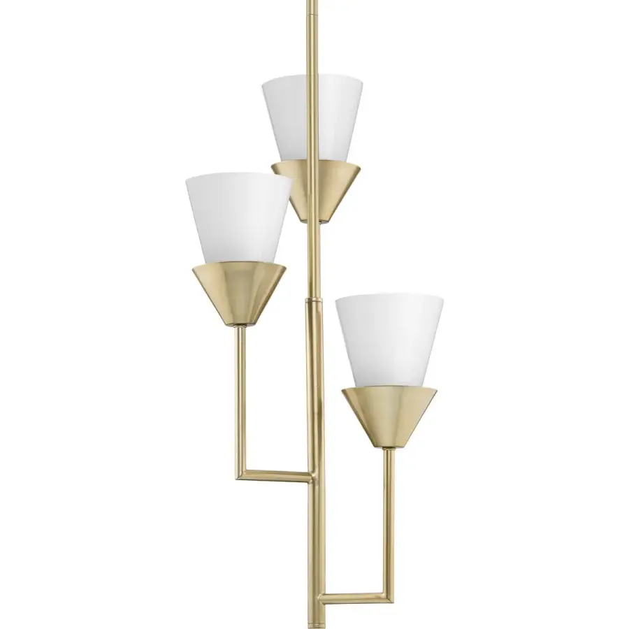 Pinellas Three-Light Pendant in White Plaster - Image 2