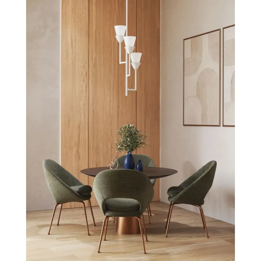 Pinellas Three-Light Pendant in White Plaster - Image 3