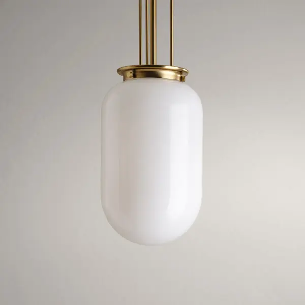 The Alisse pendant brings refined elegance to intimate spaces with its brushed gold finish and clean contemporary lines. Perfect for kitchen islands, bedrooms, or as a statement piece in smaller areas.