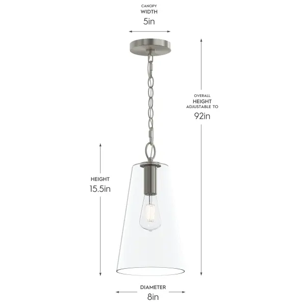 Jheni Brushed Nickel Pendant - Image 11