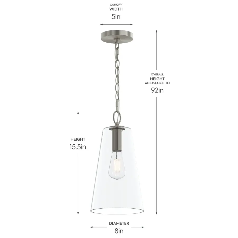 Jheni Brushed Nickel Pendant - Image 11
