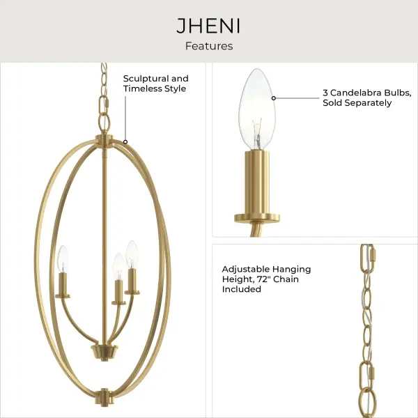 Jheni Brushed Nickel Pendant - Image 15