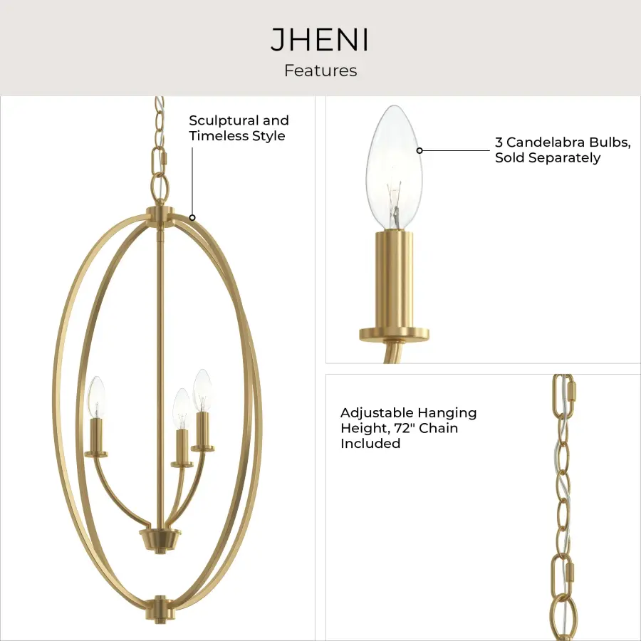 Jheni Brushed Nickel Pendant - Image 15