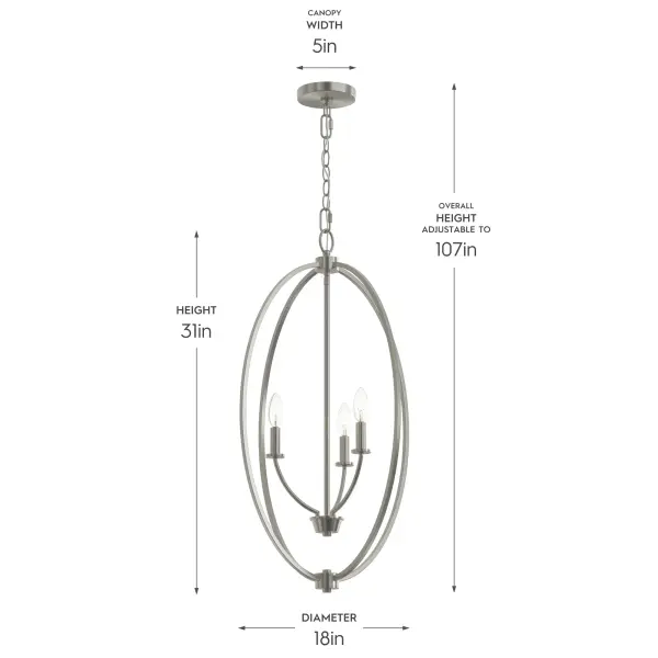 Jheni Brushed Nickel Pendant - Image 23