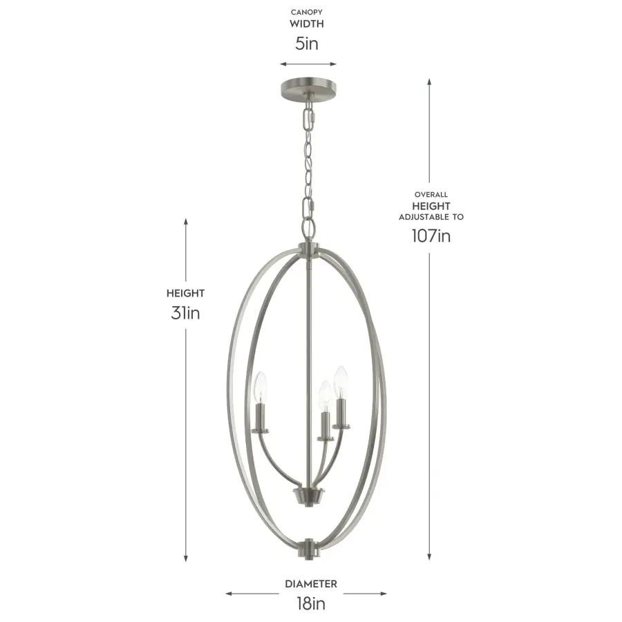 Jheni Brushed Nickel Pendant - Image 23