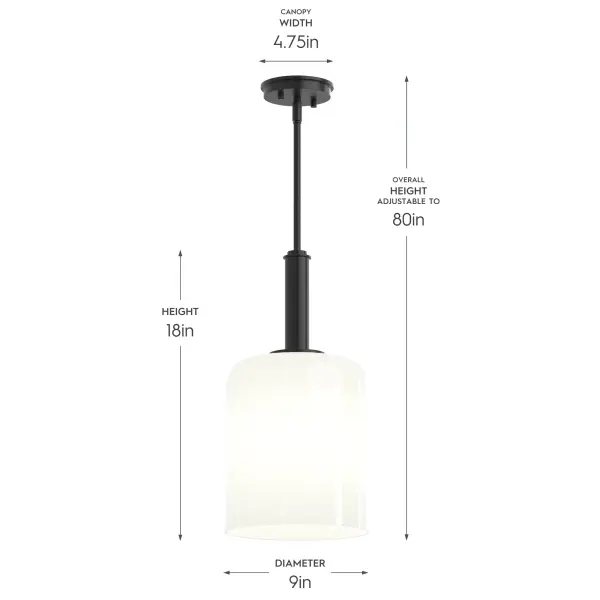 Reines Matte Black Pendant - Image 4